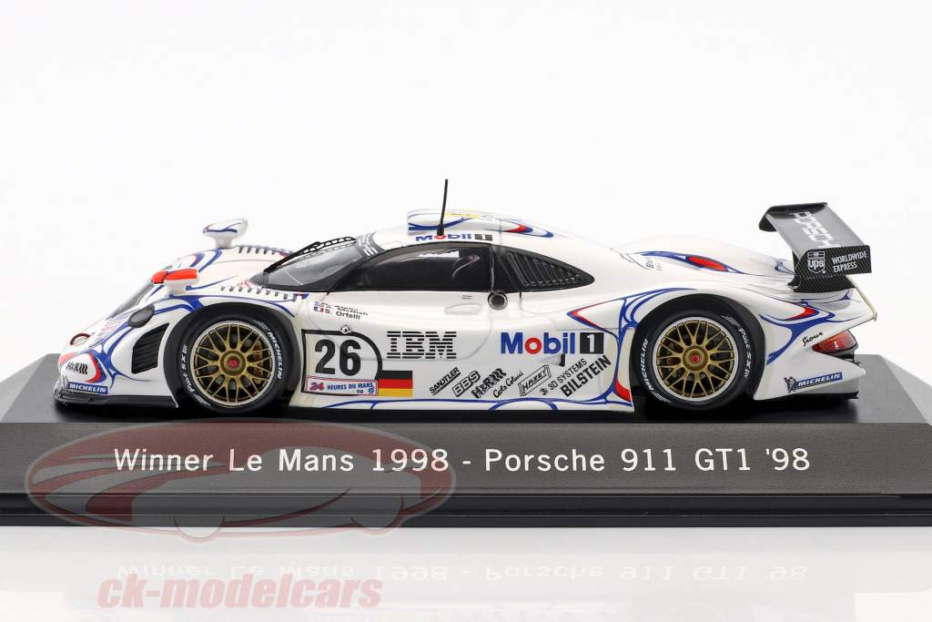 Porsche 911 GT1 #26 Ganador 24h Le Mans 1998 McNish, Aiello, Ortelli 1:43 Spark