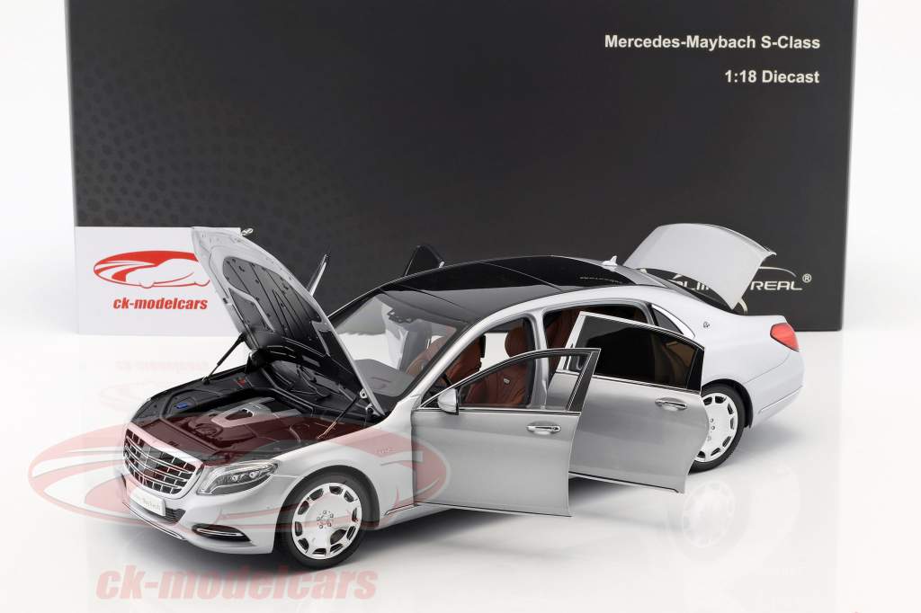 Mercedes-Benz Maybach S-Klasse Baujahr 2016 iridium silber 1:18 Almost Real