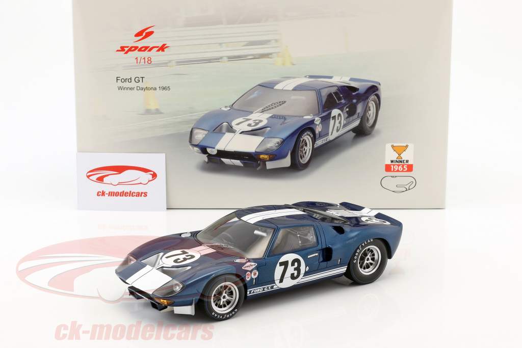 Ford GT40 #73 vencedor Daytona 2000km 1965 Miles, Ruby 1:18 Spark