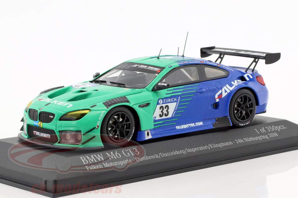 BMW M6 GT3 #33 24h Nürburgring 2018 Dumbreck, Dusseldorp, Imperatori, Klingmann 1:43 Minichamps