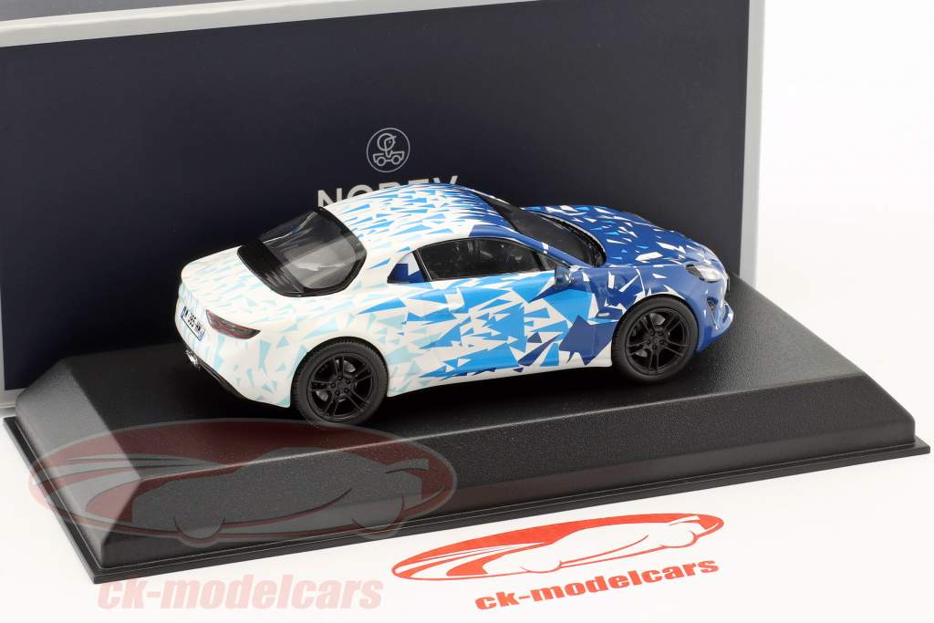 Renault Alpine A110 Construction year 2017 Test Version blue / white 1:43 Norev