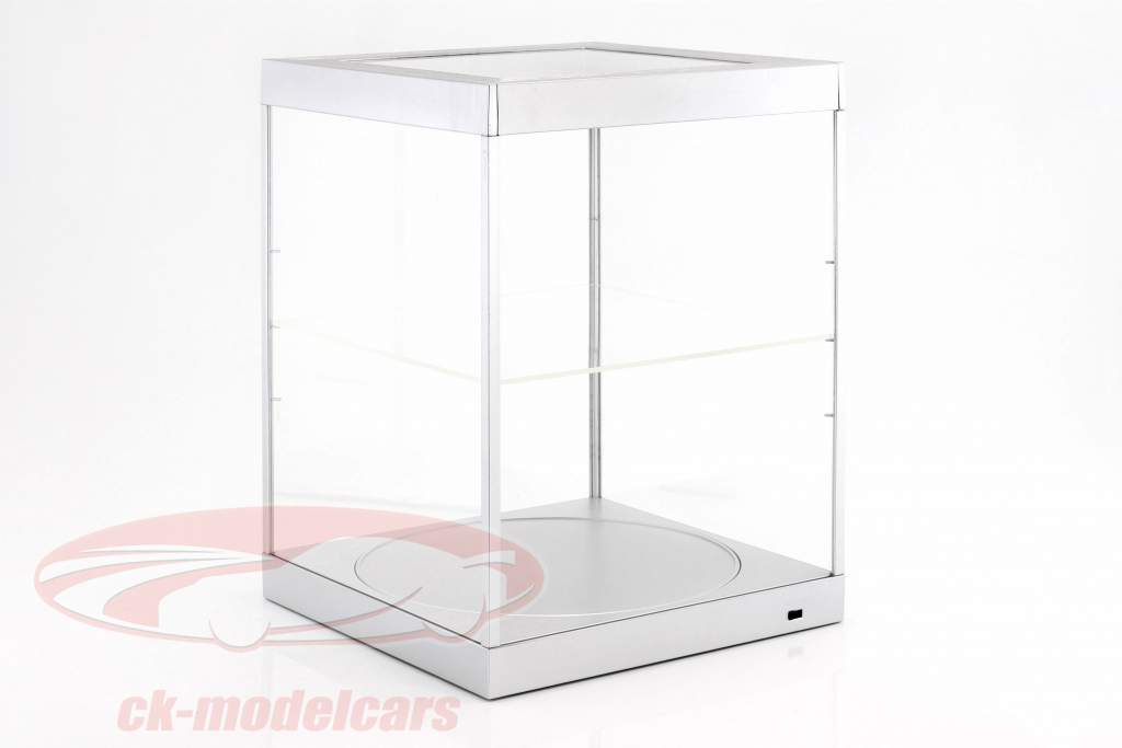 único mostruário e rotativo mesa para modelcars em escala 1:18 prata Triple9