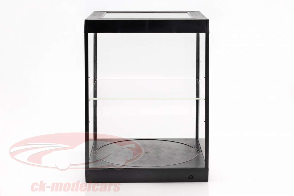 single display case and Rotary table for modelcars in scale 1:18 black Triple9