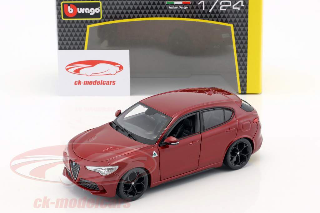 Alfa Romeo Stelvio Année de construction 2017 rouge 1:24 Bburago