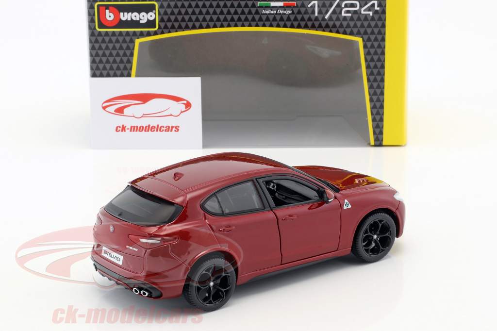 Alfa Romeo Stelvio year 2017 red 1:24 Bburago