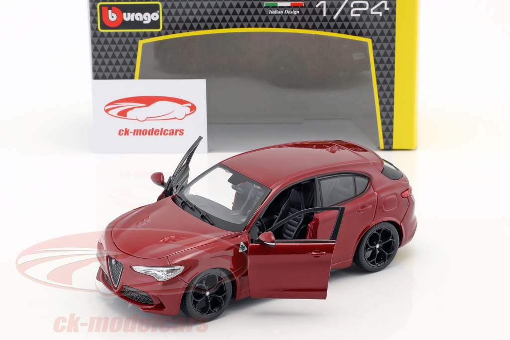 Alfa Romeo Stelvio Année de construction 2017 rouge 1:24 Bburago