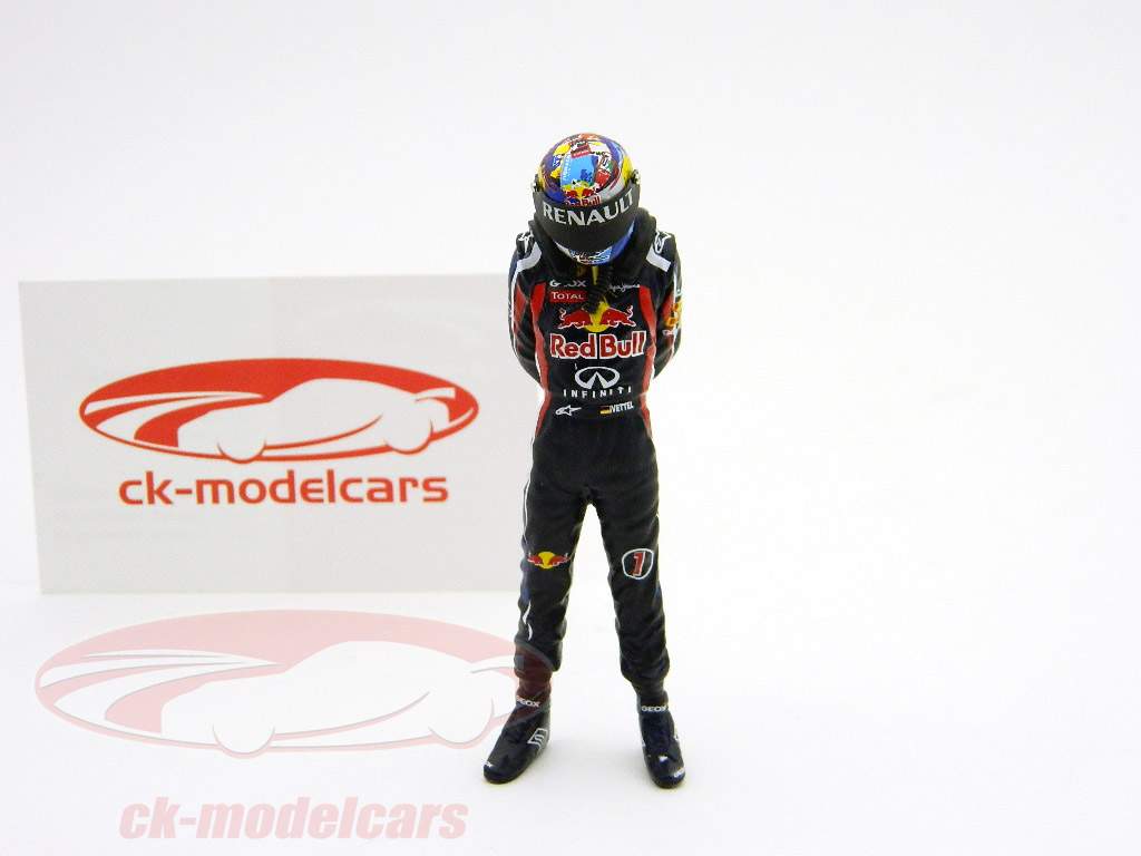 S.Vettel driver figure formula one worldchampion 2011 Monaco standing 1:18 TopMo