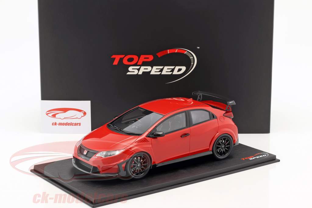 Mugen Honda Civic Type R 築 2017 ミラノ 赤 1:18 TrueScale