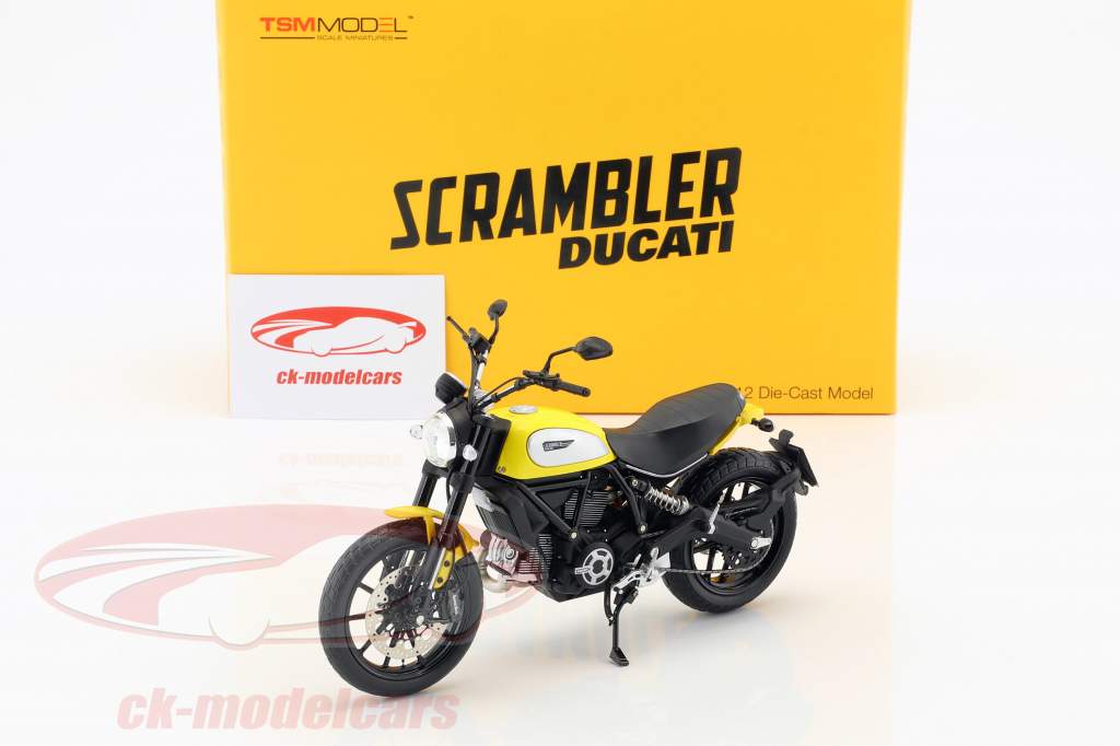 Ducati Scrambler Classic 803cc Icon '62 gul / sort 1:12 TrueScale