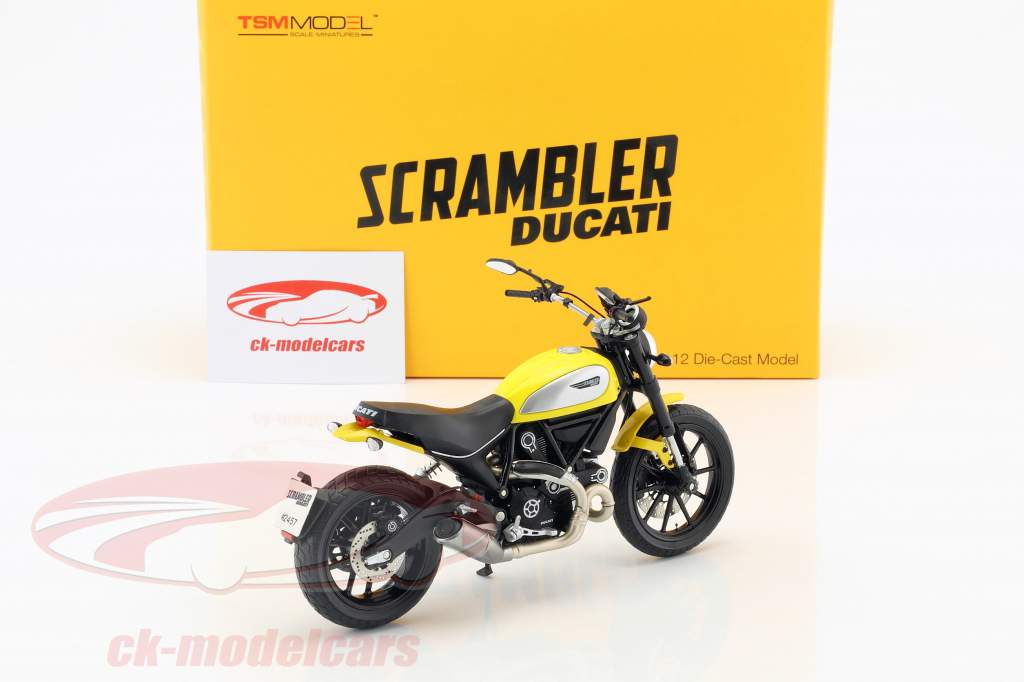 Ducati Scrambler Classic 803cc Icon '62 gul / sort 1:12 TrueScale