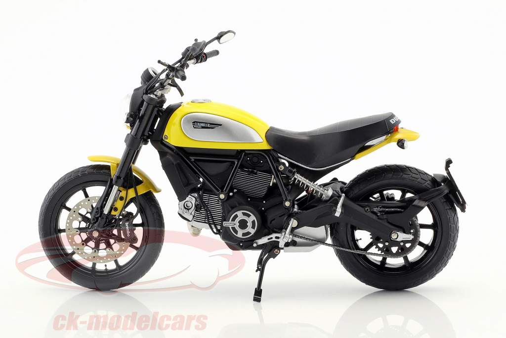 Ducati Scrambler Classic 803cc Icon '62 gul / sort 1:12 TrueScale