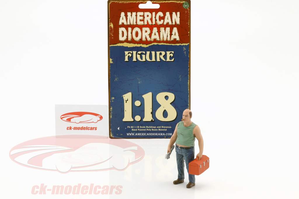 メカニック Sam とともに ツールボックス フィギュア 1:18 American Diorama