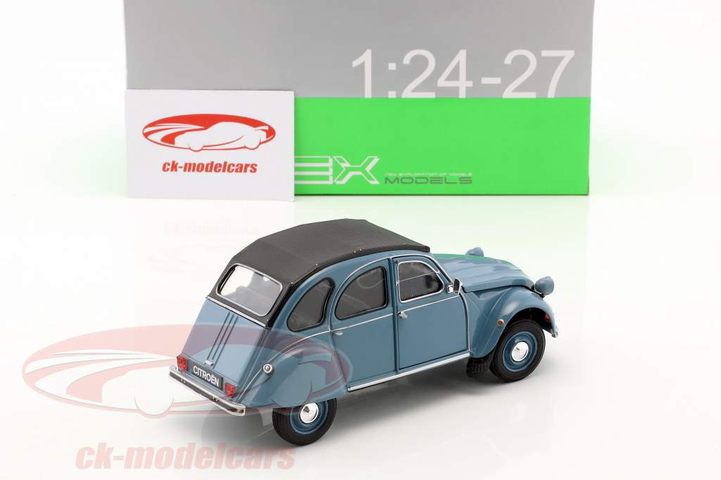 Citroën 2CV année de construction 1975 bleu 1:24 Welly