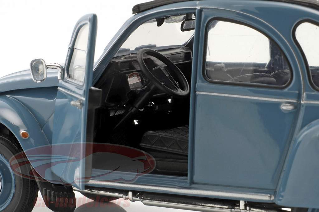 Citroën 2CV année de construction 1975 bleu 1:24 Welly