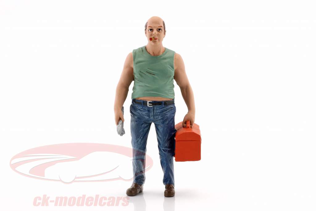 mechanic Sam with toolbox figure 1:18 American Diorama