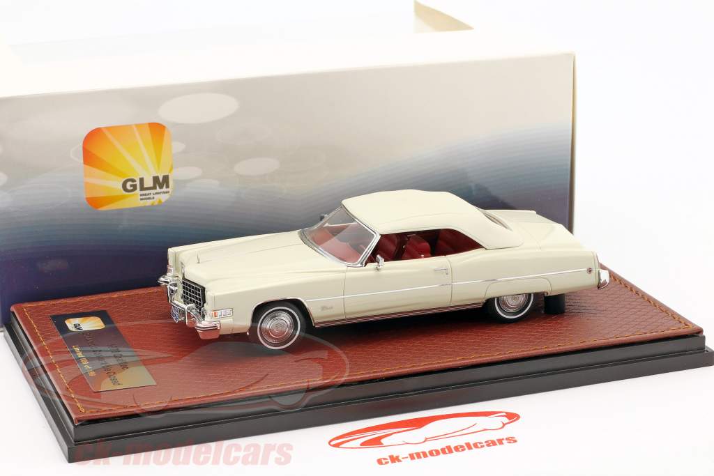 Cadillac Eldorado converteerbaar Closed Top Bouwjaar 1973 wit 1:43 GLM