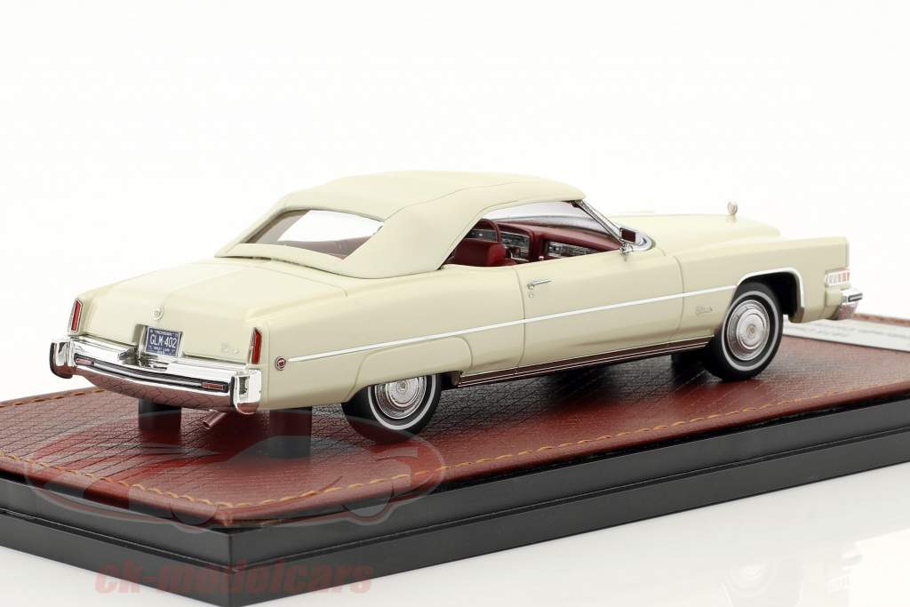 Cadillac Eldorado converteerbaar Closed Top Bouwjaar 1973 wit 1:43 GLM