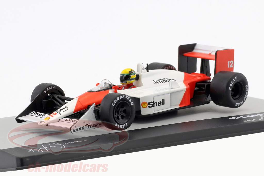 Ayrton Senna McLaren MP4/4 #12 Vinder San Marino GP formel 1 1988 1:43 Altaya