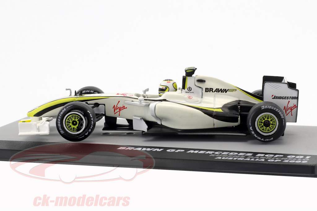 Rubens Barrichello Brawn BGP 001 #23 2 ° Australia GP formula 1 2009 1:43 Altaya