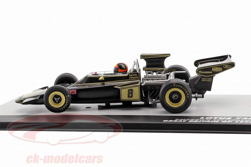 E. Fittipaldi Lotus 72D #8 gagnant britannique GP formule 1 Champion du monde 1972 1:43 Altaya