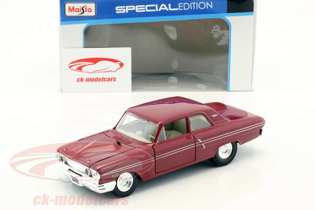 ミニカー Maisto 1964 FORD FAIRLANE THUNDERBOLT Maisto 1:24 Ford Fairlane Thunderbolt year 1964 dark red