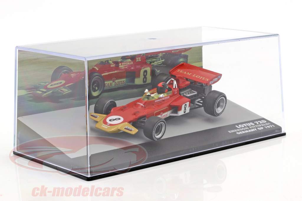 Emerson Fittipaldi Lotus 72D #8 Alemanha GP Fórmula 1 1971 1:43 Altaya