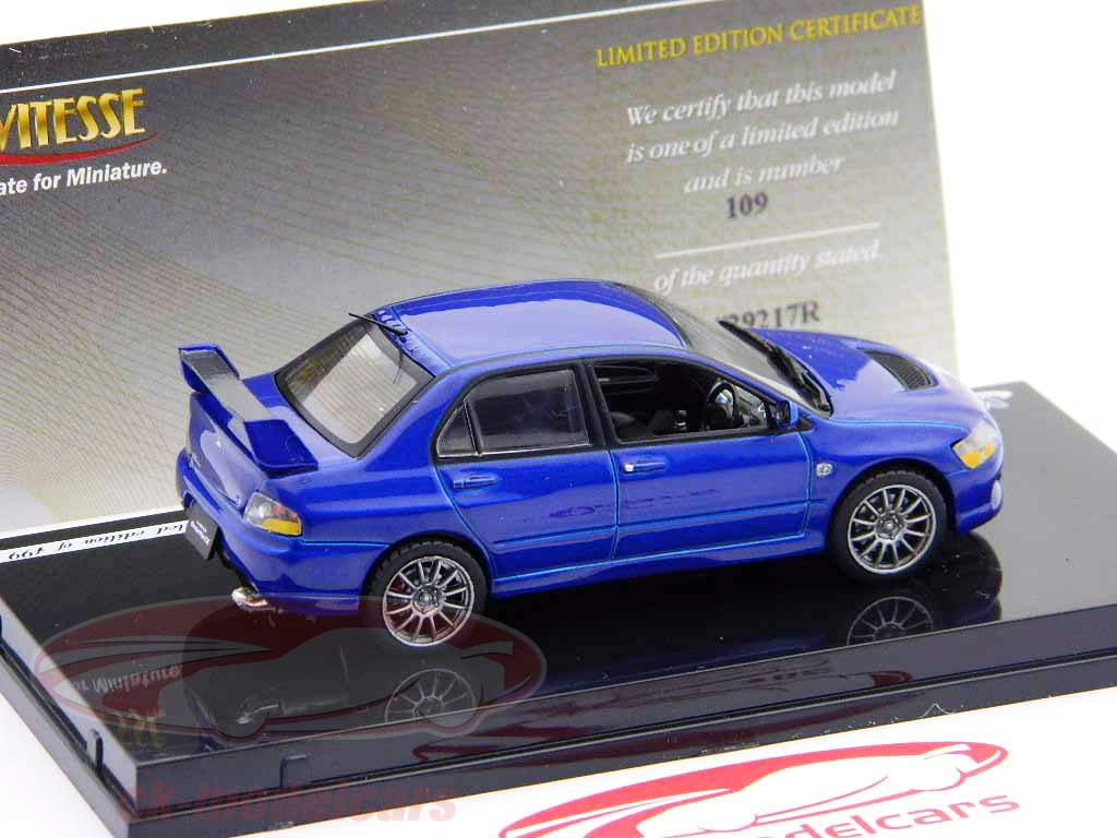 Mitsubishi Lancer Evolution IX Bj.1998 electric blue 1:43 Vitesse