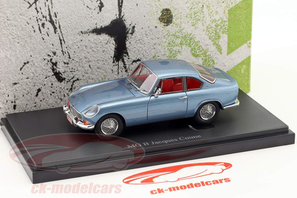 MG B Jacques Coune año de construcción 1964 azul metálico 1:43 AutoCult