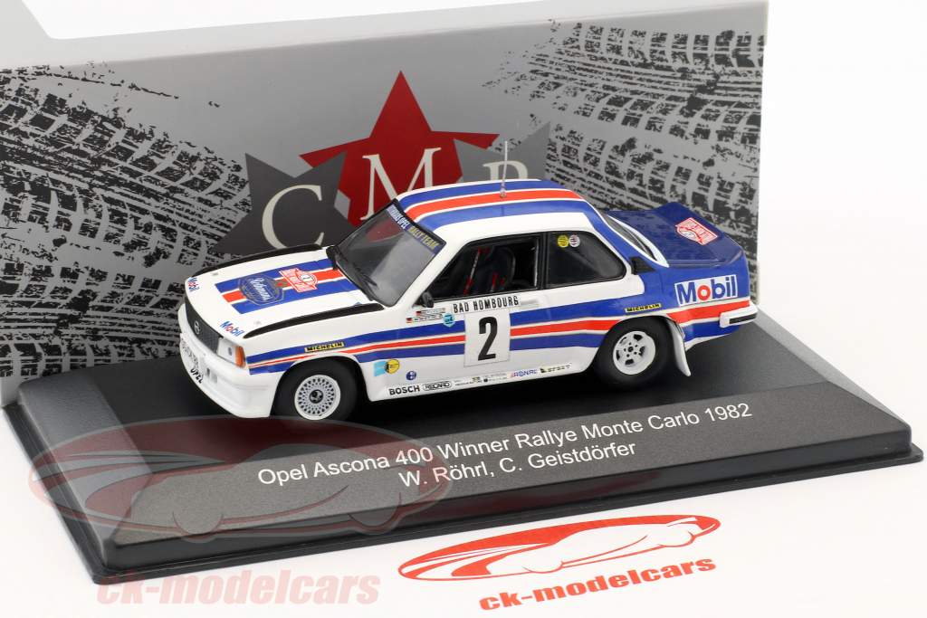 Opel Ascona 400 #2 vencedor Rallye Monte Carlo 1982 Röhrl, Geistdörfer 1:43 CMR