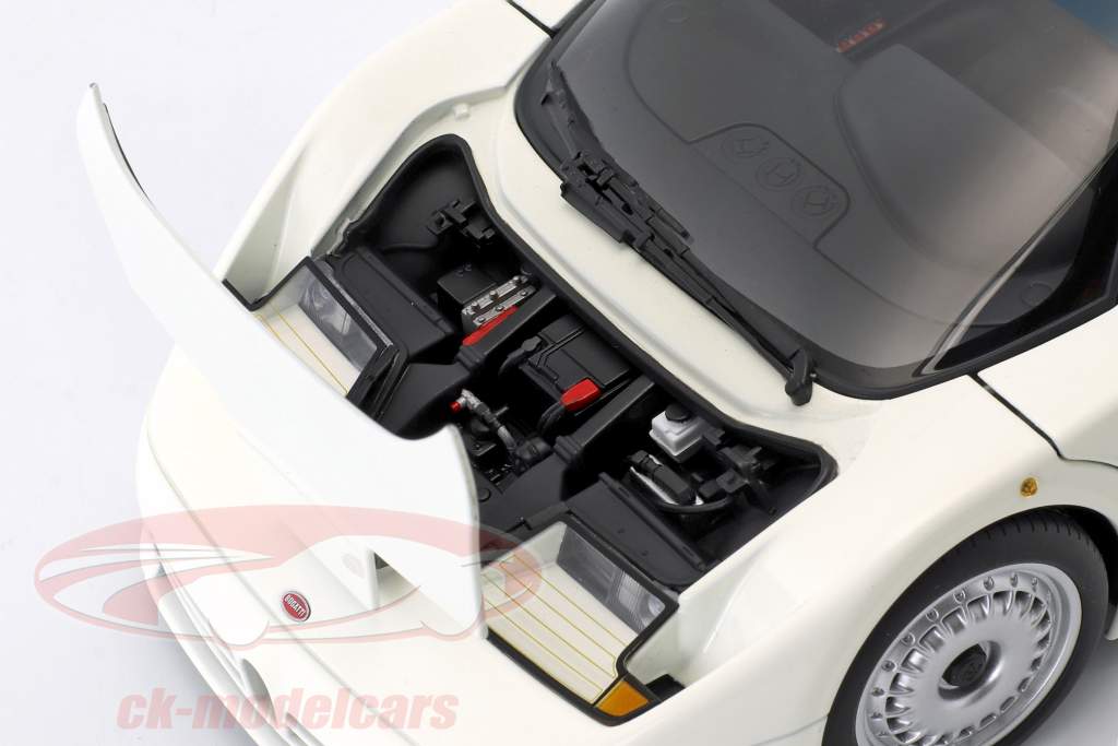 Bugatti EB110 GT Jaar 1991 wit 1:18 AUTOart