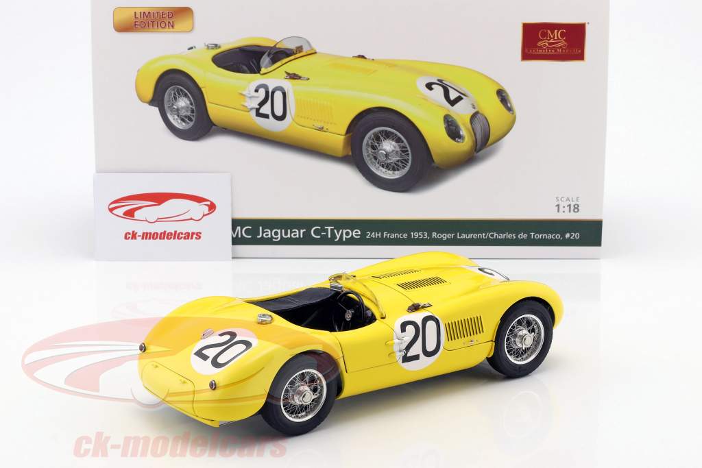 Jaguar C-Type #20 24h LeMans 1953 Laurent, de Tornaco 1:18 CMC