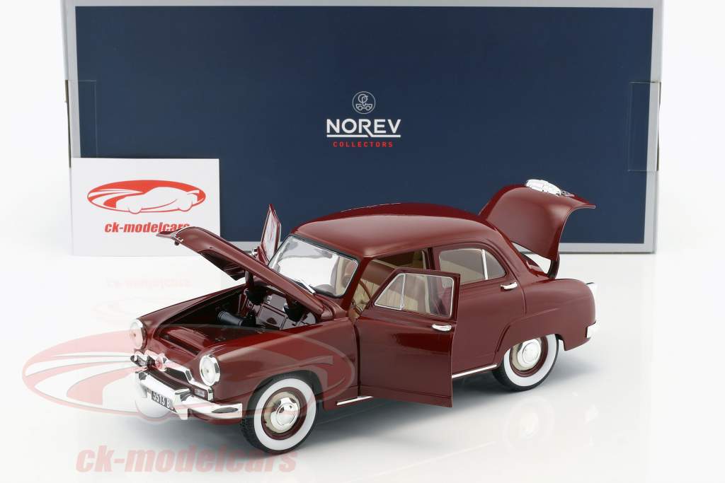 Simca 9 Aronde 建造年份 1953 苋菜 红 1:18 Norev