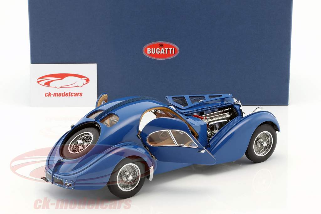 Bugatti 57S Atlantic Baujahr 1938 blau 1:18 AUTOart
