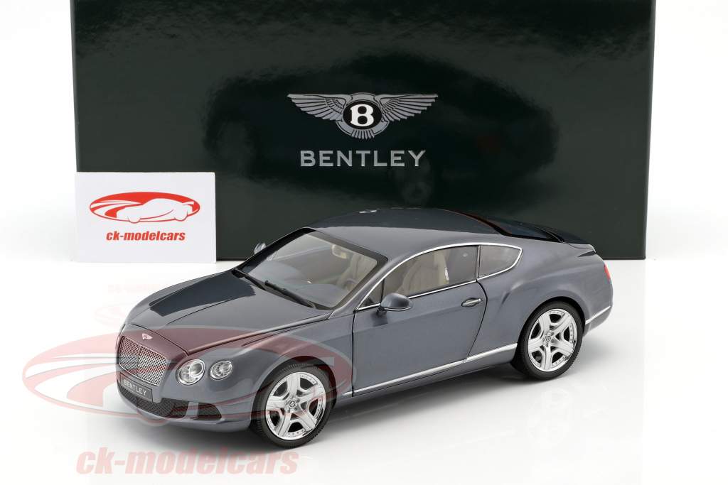 Bentley Continental GT Thunder год 2011 сине-серый металлик 1:18 Minichamps