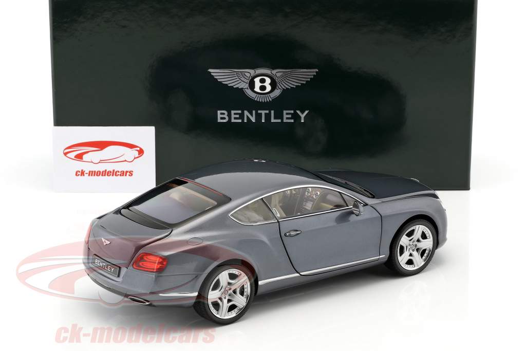 Bentley Continental GT Thunder год 2011 сине-серый металлик 1:18 Minichamps