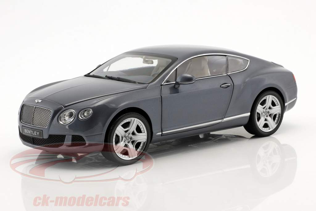 Bentley Continental GT Thunder año 2011 metálica de color gris azulado 1:18 Minichamps