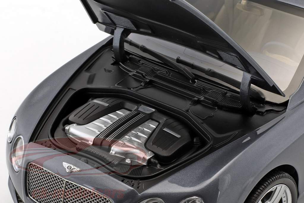 Bentley Continental GT Thunder año 2011 metálica de color gris azulado 1:18 Minichamps