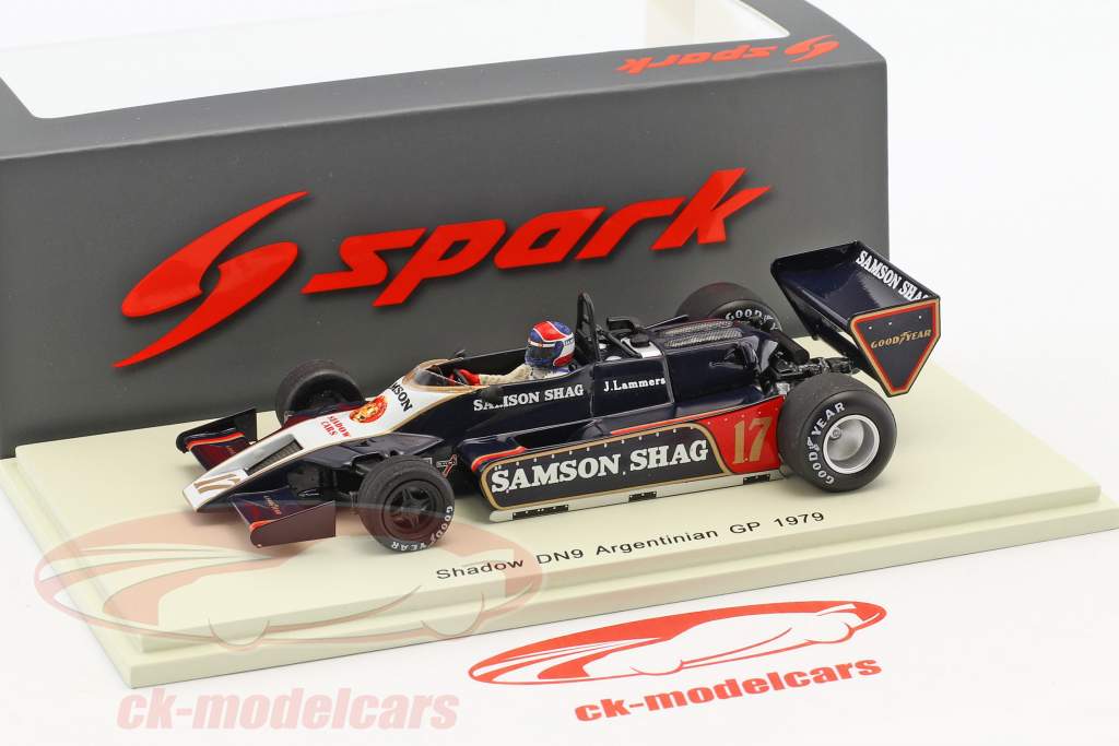 Jan Lammers Shadow DN9 #17 Argentina GP formel 1 1979 1:43 Spark