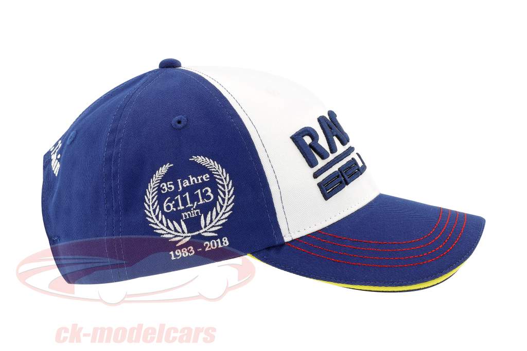 Stefan Bellof Cap 35 anni giro record 6:11.13 min (1983-2018) blu / bianco