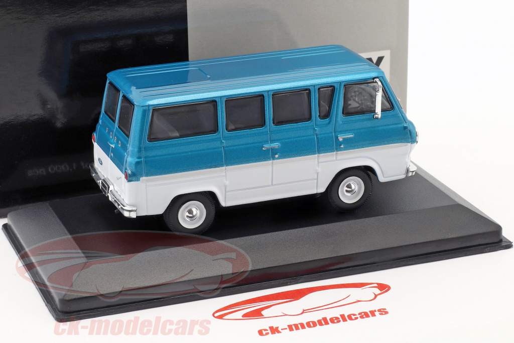 Ford Econoline 建造年份 1964 绿松石 金属的 / 白 1:43 WhiteBox