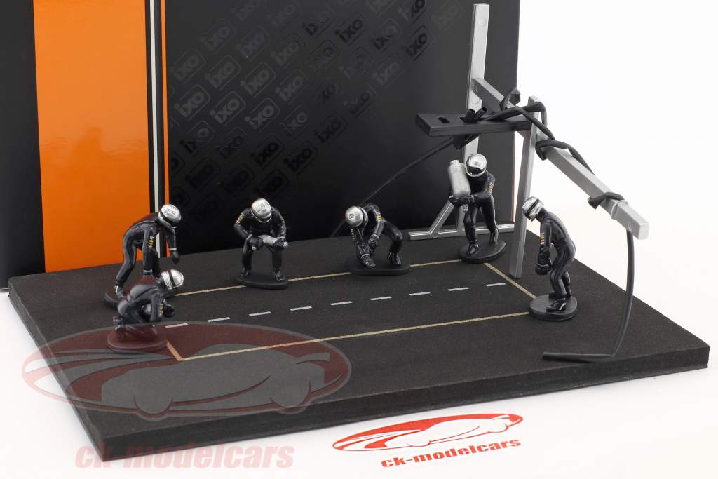 cova parar mecânico conjunto com 6 figuras e acessórios azul 1:43 Ixo