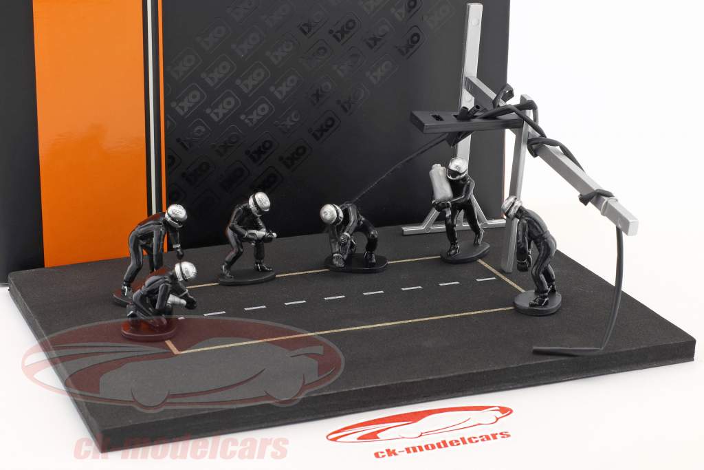 ямка остановить механик набор с 6 цифры и аксессуары черный 1:43 Ixo