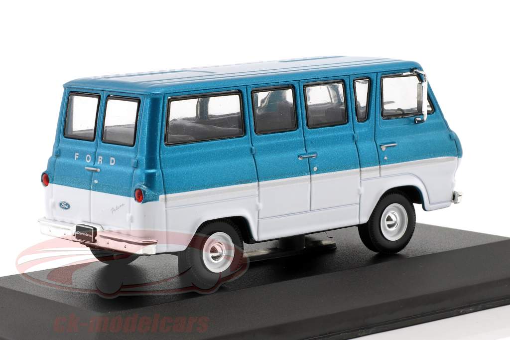 Ford Econoline 建造年份 1964 绿松石 金属的 / 白 1:43 WhiteBox