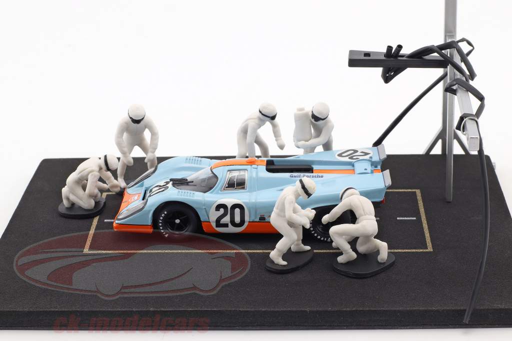 ямка остановить механик набор с 6 цифры и аксессуары белый 1:43 Ixo