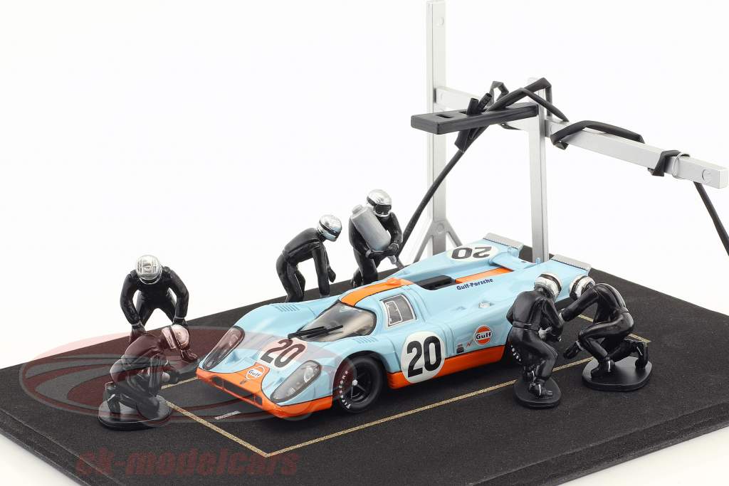 ямка остановить механик набор с 6 цифры и аксессуары черный 1:43 Ixo