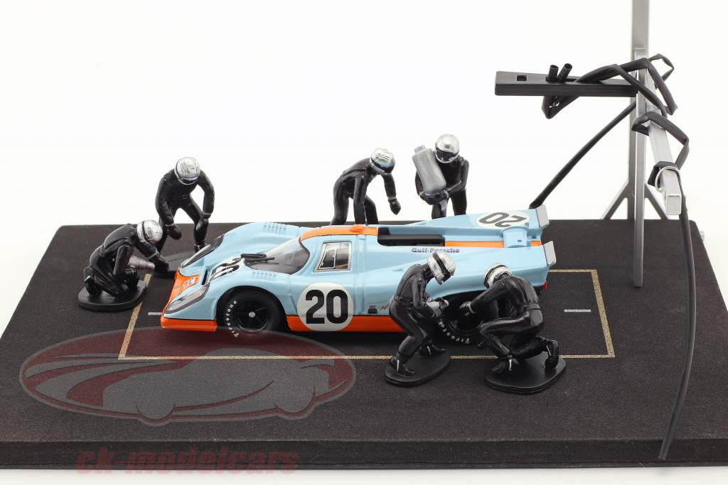 ямка остановить механик набор с 6 цифры и аксессуары черный 1:43 Ixo