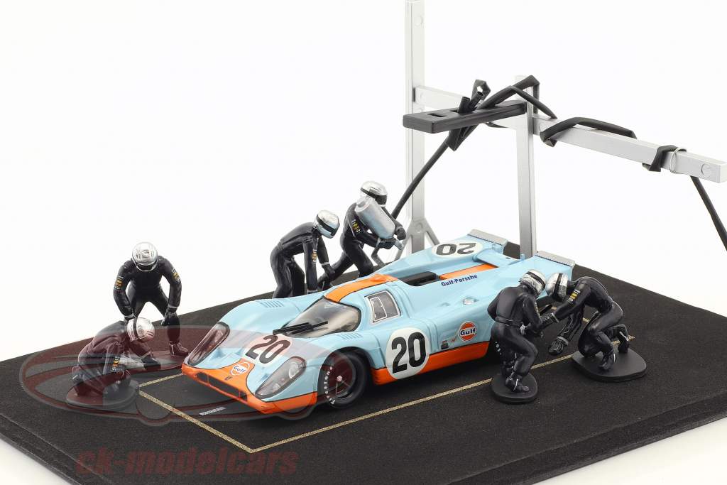 ямка остановить механик набор с 6 цифры и аксессуары синий 1:43 Ixo