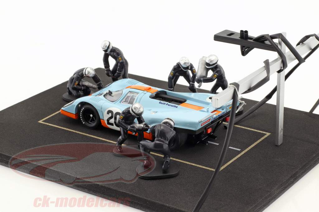 ямка остановить механик набор с 6 цифры и аксессуары синий 1:43 Ixo