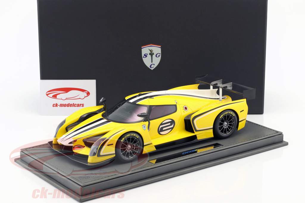 Glickenhaus SCG 003C motore Visualizza Ginevra 2015 giallo 1:18 BBR
