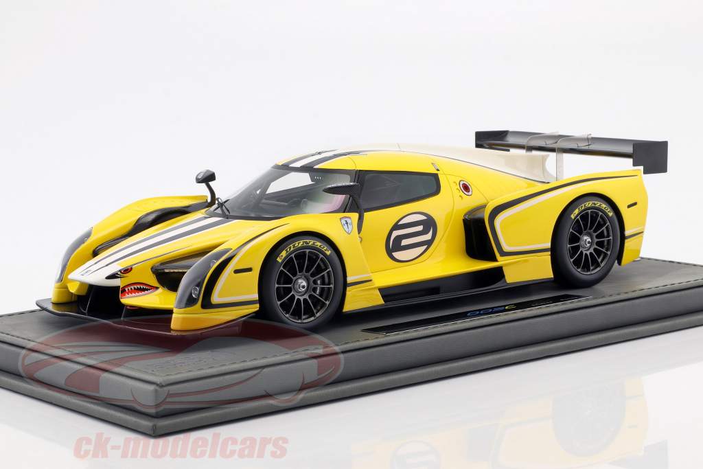 Glickenhaus SCG 003C motore Visualizza Ginevra 2015 giallo 1:18 BBR